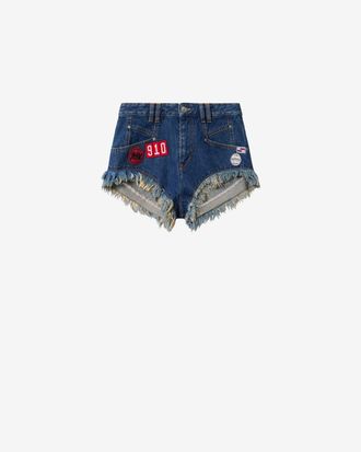 Isabel Marant Short Eneidala En Denim - Femme - Bleu - Taille 34 - Isabel Marant