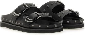 Ash Sandalen - Black Calf Leather Urus Sandals - Gr. 36 (EU) - in Schwarz - für Damen