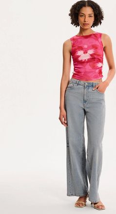 Omnes Womens Delia Top in Brightest Floral Pink Print - Size: 18/16