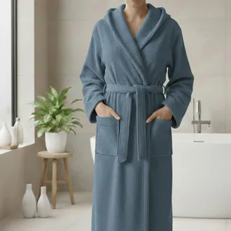 Dmora Albornoz Satofa, 100% Algod&oacute;n Con Capucha, Gradiente De Color Estructura Aciano, Talla S, Azul Aciano