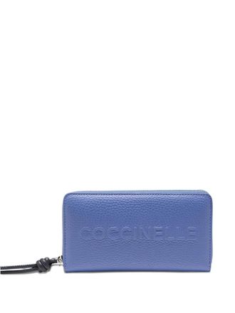 Coccinelle logo-embossed zip wallet - Blue