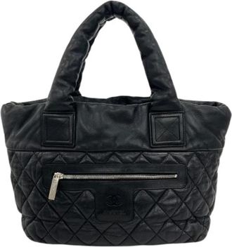 Chanel Pre-owned Vintage Tote Bag - Dames - Vintage Shopper - Zwart - ONE Size - Leer - Vintage