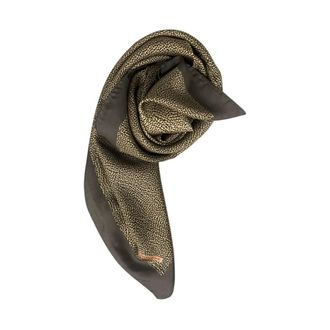 Borbonese Accessoires, Dames, Grijs, ONE Size, Zijden Sjaal