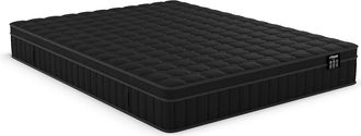 Vente-Unique Materasso 140 X 190 Cm Ibrido Molle Insacchettate 7 Zone, Gel Memory Foam E Tessuto Nero Sp.25cm - Tolca Di Ysm&eacute;e