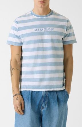 Guess Yarn Dyed Stripe Cotton T-Shirt in S75V-Open at Nordstrom, Size X-Large