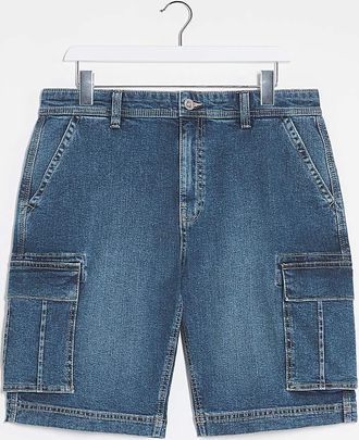 Jacamo Axel Mid Length Cargo Denim Short