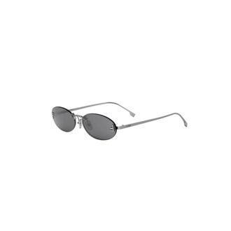 Fendi First Crystal Oval Sunglasses - unisex - Fendi - Sunglasses - Gray - 54 MM - Accessories