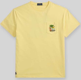 Polo Ralph Lauren Regular Fit T-Shirt aus reiner Baumwolle mit R&uuml;ckenprint in Hellgelb, Gr&ouml;&szlig;e XL