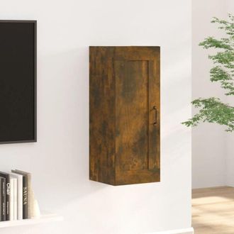 vidaXL Mobile Pensile Rovere Fumo 35x34x90 cm in Legno Multistrato - Vidaxl