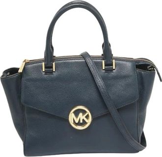 Michael Kors Pre-owned Leren Satchel - Dames - Vintage Handtas - Blauw - ONE Size - Leer - Vintage