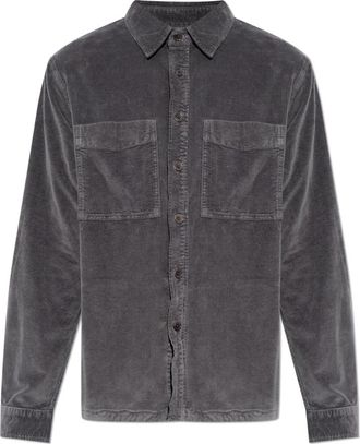 Paul Smith The Corduroy Shirt - Heren - Casual Overhemden - Grijs - S - Katoen - Overhemden