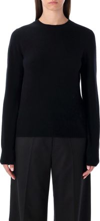 Rhea Costa Rhea Black Wool Cashmere Crewneck Sweater