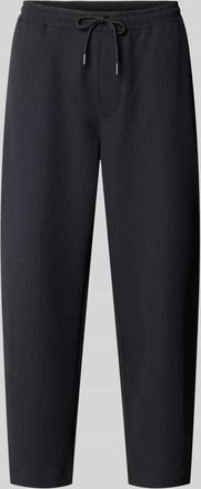 Review Hose mit elastischem Bund in Plissee-Optik in Black, Gr&ouml;&szlig;e XXL