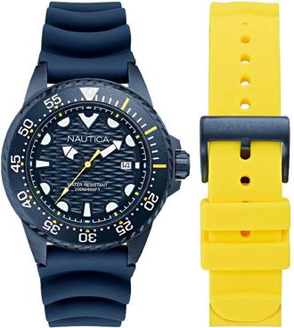 Nautica Nct Sea Dive Quartz Blue Dial Mens Watch NAPSDS506