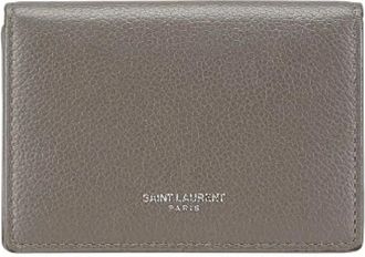 Saint Laurent Pre-owned Wallets, female, Gray, Size: ONE SIZE Pre-owned Leather wallets