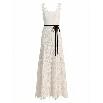Alice & Olivia Alice + Olivia, Maxi Dresses, female, White, Size: S Calla Lace Maxi Dress