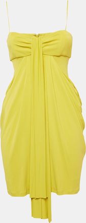 Paule Ka Green Jersey Draped Strappy Mini Dress