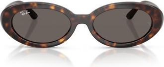 Ray-Ban 54mm Oval Sunglasses in Havana /Dark Grey at Nordstrom