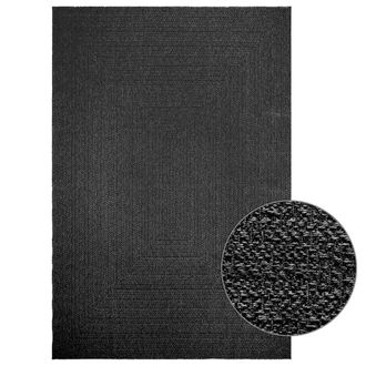 Berkfield Home Rug ZIZUR Anthracite 200x290 cm Jute Look Indoor & Outdoor | Size: Medium