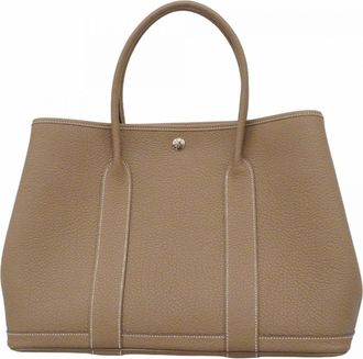 Herm&egrave;s Etoupe Gray Negonda Leather Tote Bag (Pre-Owned)