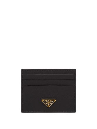 Prada Portacarte con placca logo - Nero