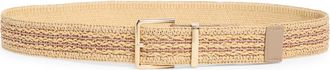 Steve Madden Stripe Faux Straw Belt in Russet at Nordstrom Rack, Size X-Large