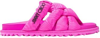 Jimmy Choo London Kes Moire Fabric Flat Sandals, Brand Size 36.5 ( US Size 6.5 )