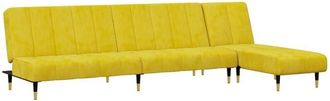 vidaXL Vidaxl - Set di Divani 2 pz Giallo in Velluto