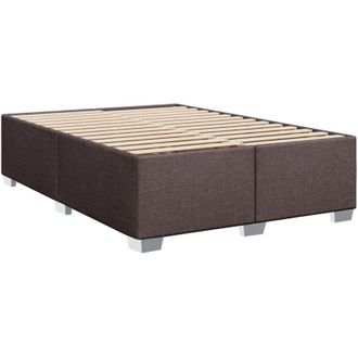 vidaXL Cama Sin Colch&oacute;n De Tela Marr&oacute;n Oscuro 160x200 Cm Vidaxl