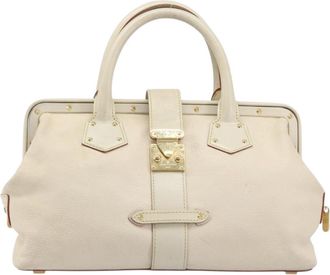 Louis Vuitton Suhali Lingenieux Leather White Leather Handbag (Pre-Owned)