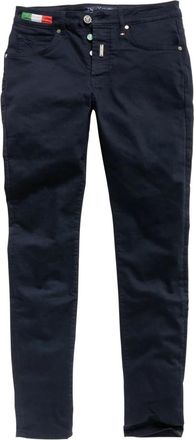 Carlo Colucci Broeken, Heren, Blauw, W34, Slim-fit Jeans