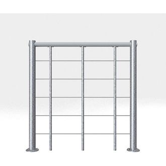 Minka Ringhiera per esterni - Acier galvanis&eacute; e PVC - Lunghezza 1m - Corrimano in PVC - RE-I-SLM-PVC-EXT