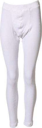 Dolce & Gabbana White Cotton Mid Waist Tights Leggings Mens Pants