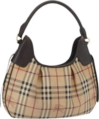Burberry Pre-owned Shoulder Bags, female, Beige, Size: ONE SIZE Pre-owned Plastic Shoulder Bag