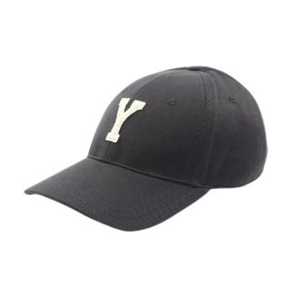 Saint Laurent Pre-owned Accessories, male, Black, Size: ONE SIZE Pre-owned Y Varsity Cotton Cap