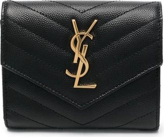 Saint Laurent Monogram Compact Tri-fold Wallet