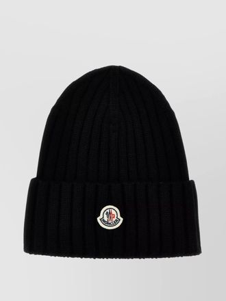 Moncler knit cap ribbed fold-over cuff