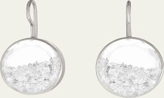 Moritz Glik 18K White Gold Core 12 Kaleidoscope Shaker Earrings with Sapphire and Diamonds