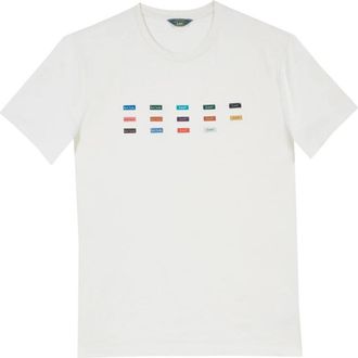 Paul Smith Lee Label Wit Katoenen T-shirt - Heren - T-shirts - Wit - 2XL - Katoen - Tops