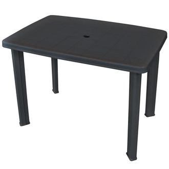 vidaXL Mesa De Jard&iacute;n Pl&aacute;stico Gris Antracita 101x68x72 Cm Vidaxl