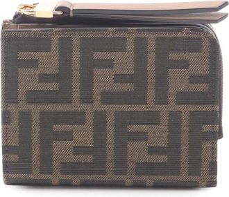 Fendi Pre-owned Wallets, female, Brown, Size: ONE SIZE Pre-owned Zucca Print Small Wallet