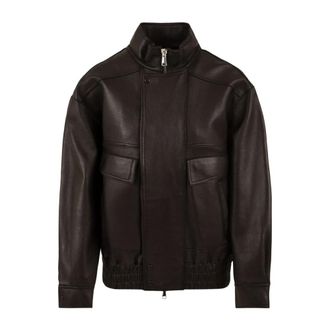 The Jackie Leathers Droite Bonded Plong&eacute;e Bomber - Dames - Jassen - Bruin - Maat: 2XL Leer