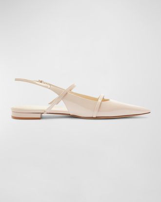 Alexandre Birman Tita Patent Slingback Ballerina Flats