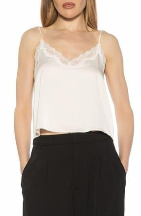 Alexia Admor Isla Lace Trim Cami in Ivory at Nordstrom Rack, Size X-Small