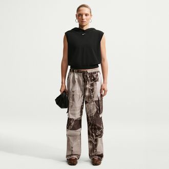 Nike Womens Nike Sportswear Mid-Rise Oversized Cargo Pants in Brown | IR4655-212