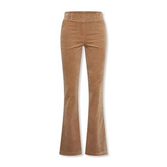 Hart by Helena Hart Dames, Broeken, Bruin, Maat: M Velours