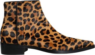 Dolce & Gabbana Luipaard Kalf Bont Enkellaars Schoenen - Dames - Enkellaarsjes - Veelkleurig - 35 1/2 EU - Leer - Schoenen