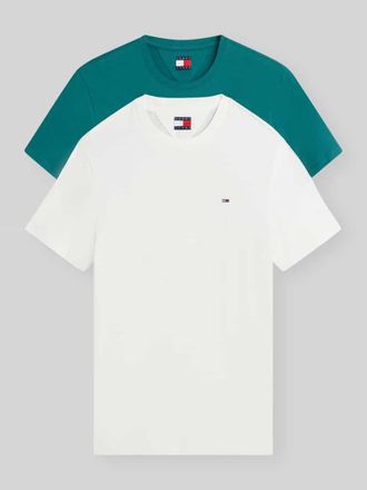 Tommy Jeans Slim Fit T-Shirts aus reiner Baumwolle im 2er-Pack in Petrol, Gr&ouml;&szlig;e XXL