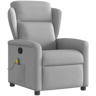 vidaXL Vidaxl - Sill&oacute;n De Masaje Reclinable De Tela Gris Nube