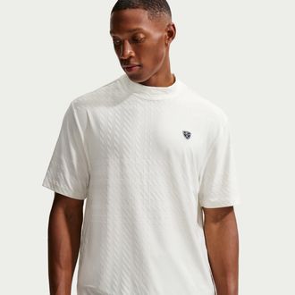 Nike Mens Tartan Dri-FIT Golf Top in White | II0784-133